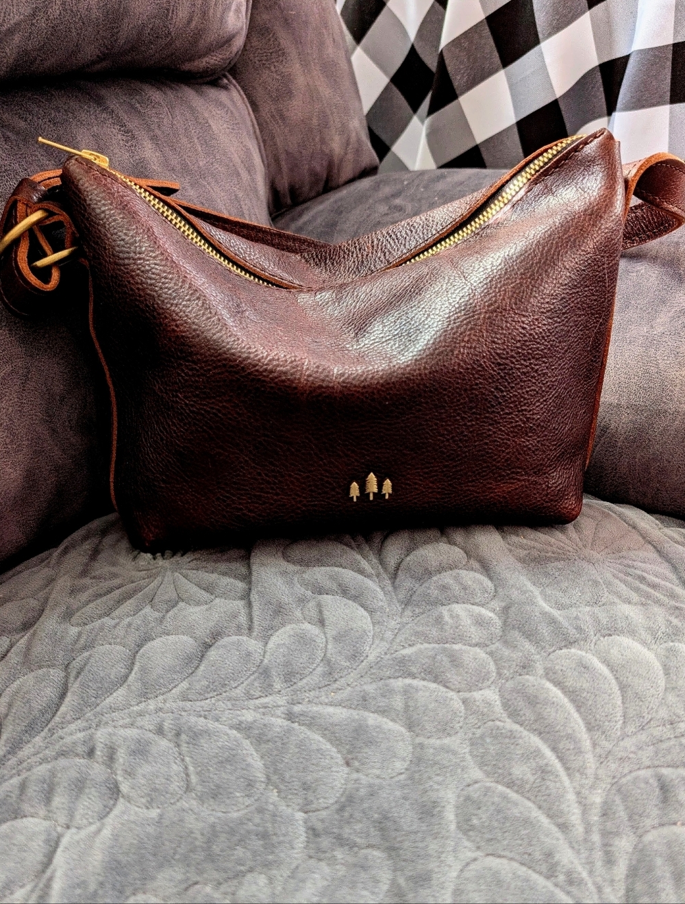Portland Leather Small Slouchy In Coldbrew